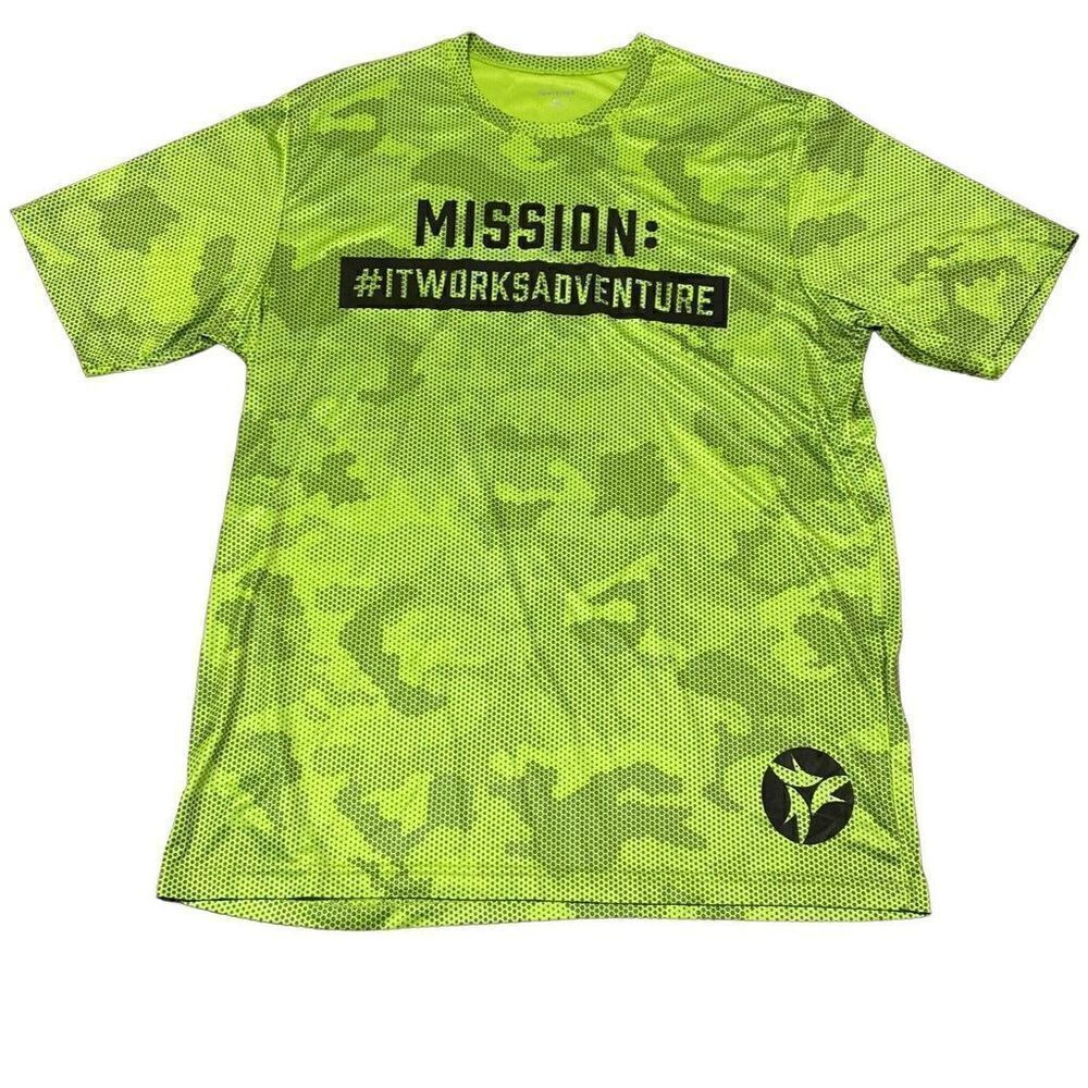 It Works! Green Camo T Shirt Size XL